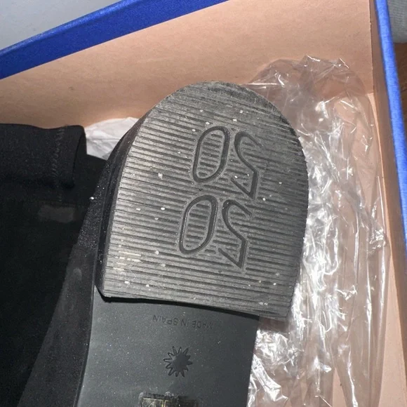 Stuart Weitzman 5050 Black Over the Knee Boots Sleek Suede Design - Picture 6 of 7